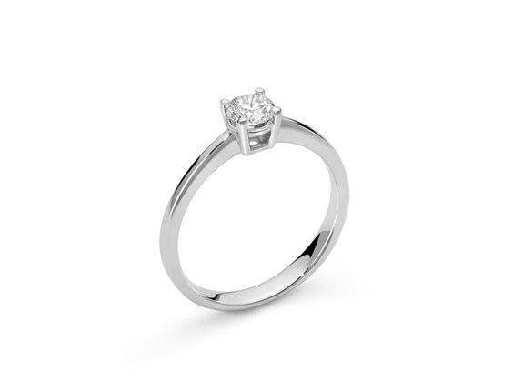 Anello Miluna Donna Solitario Di Diamanti in Oro bianco Diamante 0.40 Ct LID3210-040G7V - LID3210-040G7V